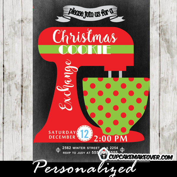 holiday cookie exchange invitations