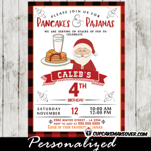 pancakes and pajamas party invitations cookies and milk ideas
