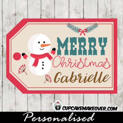 cute snowman printable gift tags merry christmas labels