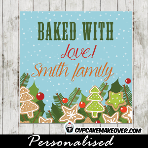 cookie exchange gift tags christmas mistle toe