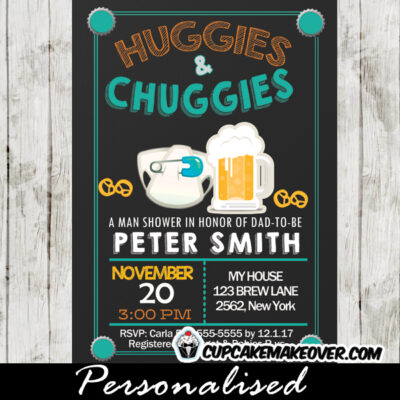 huggies and chuggies beer themed baby shower