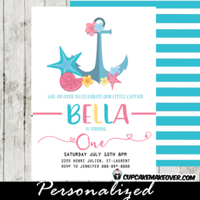 nautical party invitations first birthday supplies anchor decorations ideas