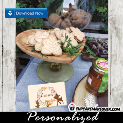 woodland party food ideas forest animals food labels