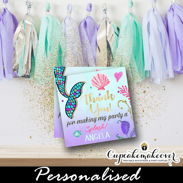 Under the Sea Party Favor Tags template