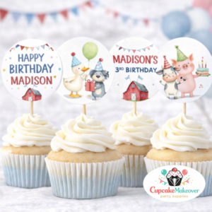 petting zoo birthday toppers birthday favors and decor