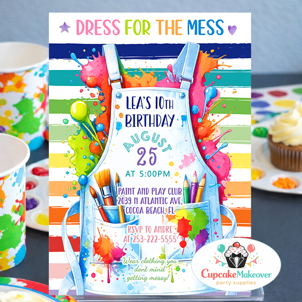 dress for a mess party Dress for the Mess, Art Party Apron for Kids