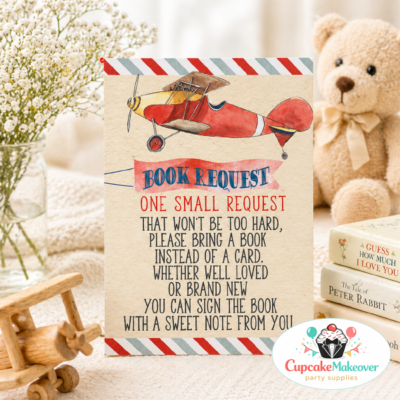 baby shower book request, bring a book baby shower, airplane baby shower, adventure baby shower, printable baby shower, baby shower insert, travel theme baby, vintage airplane decor, baby boy shower ideas, gender neutral baby shower, baby shower stationery, book request card, baby shower printable