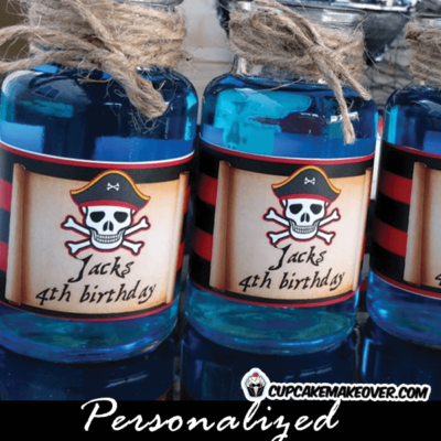 pirate bottle labels party drink ideas