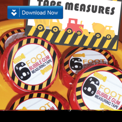 tape measure construction party labels