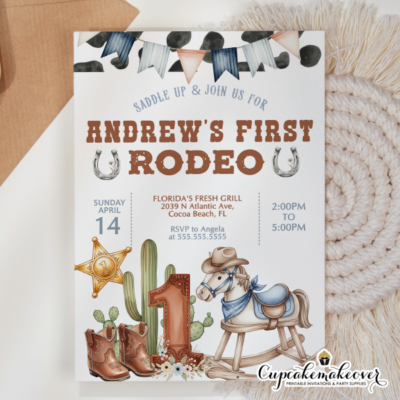 Cowboy Birthday Invites Wild West Party