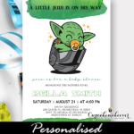 Baby Yoda Baby Shower Invitations - Cupcakemakeover