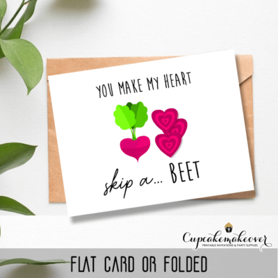 fun valentine cards my heart skip a beet