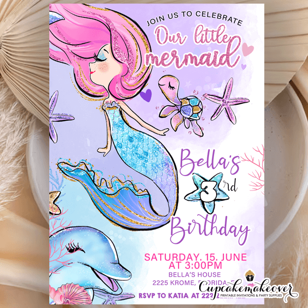 Mermaid Birthday Party Under the Sea Themed Mermaid Birthday