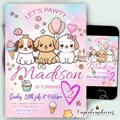 dog party invitations birthday invitation dog