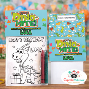 coloring pages for kids or teacher favors dino