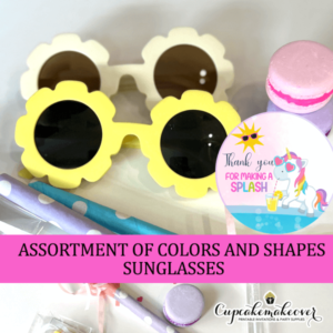 Unicorn sunglasses chalk macaron gift bag