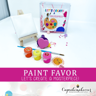 Kids Rainbow Art Party Favor Bag | Kids Paint Birthday Party | Rainbow Theme Guest Favor | Paint Party Favor | Kids Party Favor