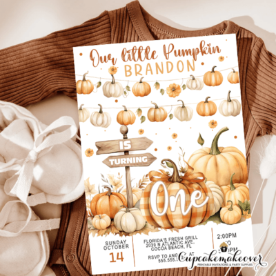 pumpkin patch birthday invites