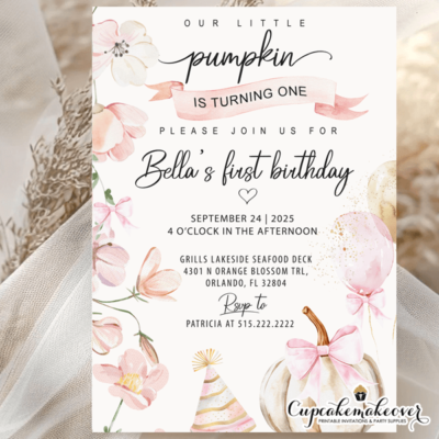 Rustic Wildflower Birthday Invitation