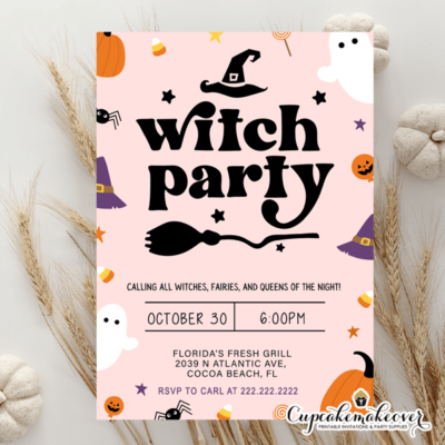 Bewitching Bash Halloween Invitation