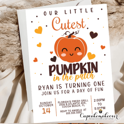 pumpkin patch birthday invites