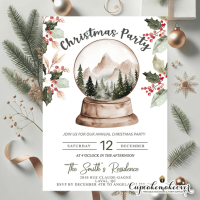 3-Santa holiday party invitations