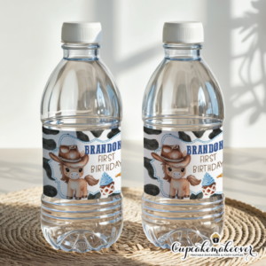 Cowboy bottle label Pony bottle label Cute cowboy bottle label Western bottle label Cowboy party bottle label