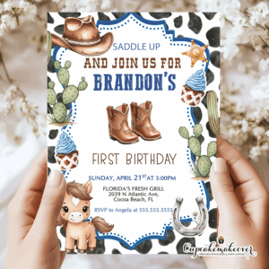 kids cowboy party cowboy party favors western birthday first rodeo decor cowboy printable personalized label