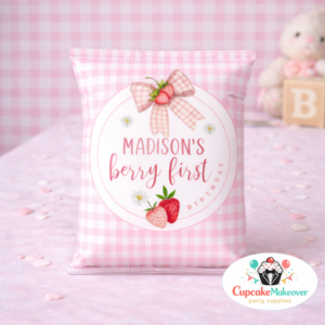 chips Strawberry birthday décor