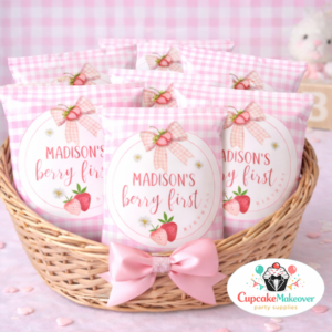 Strawberry birthday décor