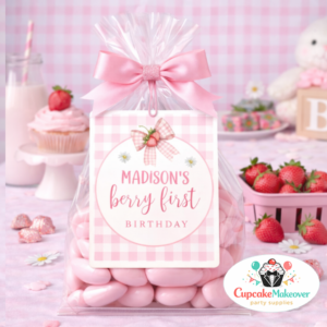 Thank you tag Strawberry birthday décor