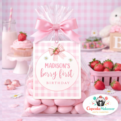 Thank you tag Strawberry birthday décor