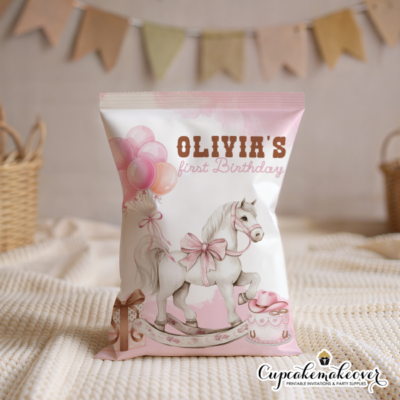 first rodeo birthday girl, cowgirl party favors, my first rodeo, western birthday party, pink cowgirl party, girl first birthday favors, rodeo theme party, personalized treat bags, pony birthday party, western party decor