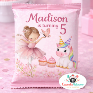 ballerina birthday unicorn party ballerina unicorn personalized favor bag