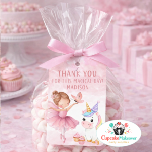 ballerina thank you tag unicorn thank you tag