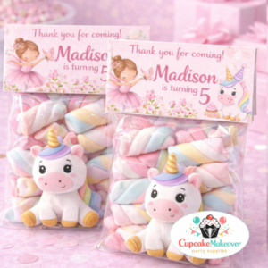 ballerina birthday unicorn party ballerina unicorn personalized favor bag birthday favor bags girl birthday party princess party favors