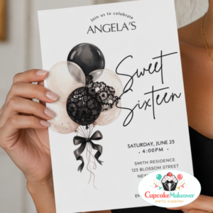 black bow invitation sweet sixteen invitation elegant birthday invitation pearl birthday invite monochrome birthday invite black and white invitation chic birthday invitation ribbon bow invitation luxury birthday invite modern sweet 16 invite minimal birthday invitation classy birthday invite girl aesthetic birthday invite