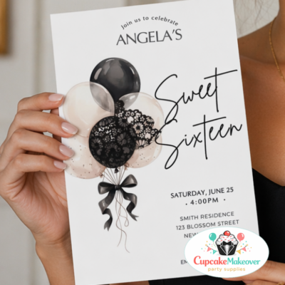 black bow invitation sweet sixteen invitation elegant birthday invitation pearl birthday invite monochrome birthday invite black and white invitation chic birthday invitation ribbon bow invitation luxury birthday invite modern sweet 16 invite minimal birthday invitation classy birthday invite girl aesthetic birthday invite