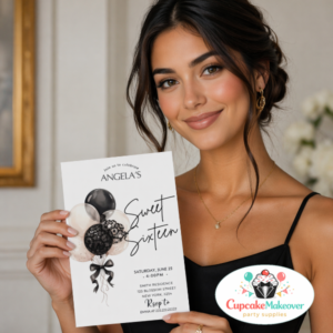 black bow invitation sweet sixteen invitation elegant birthday invitation pearl birthday invite monochrome birthday invite black and white invitation chic birthday invitation ribbon bow invitation luxury birthday invite modern sweet 16 invite minimal birthday invitation classy birthday invite girl aesthetic birthday invite