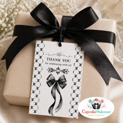 black bow party decor black bow party favors coquette party decor black and white party decor black bow theme party coquette party favors elegant party favors black bow aesthetic minimalist party decor black bow birthday decor coquette birthday decor black bow graduation decor