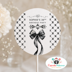 party favors black and white custom party favors elegant black ribbon party decor neutral party decor theme classy party decorations