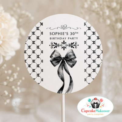party favors black and white custom party favors elegant black ribbon party decor neutral party decor theme classy party decorations