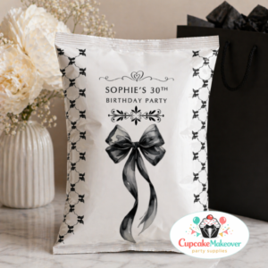 black bow party favors coquette party decor black and white party decor black bow theme party coquette party favors elegant party favors black bow aesthetic minimalist party decor