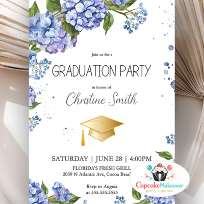 printed graduation invitation digital graduation invite graduation party decor modern graduation invite high school graduation invite college graduation announcement floral grad party decor graduation celebration card