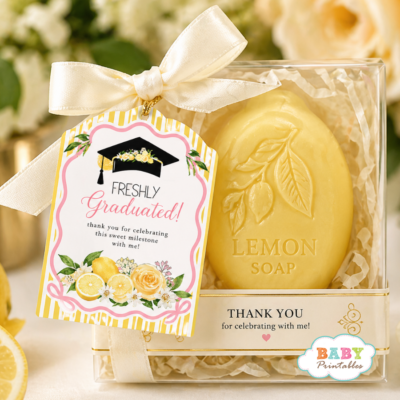 graduation party favors thank you tag graduation printable favor tag graduation gift tag lemon party decor graduation soap favor graduation treat tag yellow graduation decor