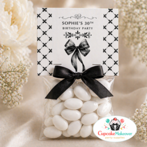 black bow party favors coquette party decor black and white party decor black bow theme party coquette party favors elegant party favors black bow aesthetic minimalist party decor