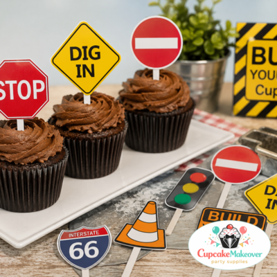 construction cupcake toppers, dig in cupcake toppers, construction birthday party, truck birthday decorations, builder birthday party, under construction birthday, printable cupcake toppers, route 66 party decor, construction dessert table, road sign cupcake toppers, stop sign cupcake topper, construction party printable, construction cake toppers, traffic cone toppers, construction theme party, cupcake picks printable, truck party cupcakes, DIY birthday toppers, construction decorations, builder party supplies
