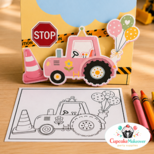 pink construction party favors, girl construction birthday, construction play doh favors, construction coloring favors, under construction birthday, girl truck birthday party, pink construction theme, construction activity kit, construction birthday favors, construction party favors, kids coloring activity, pastel construction birthday, builder birthday girl, construction printable favors, play doh birthday favors